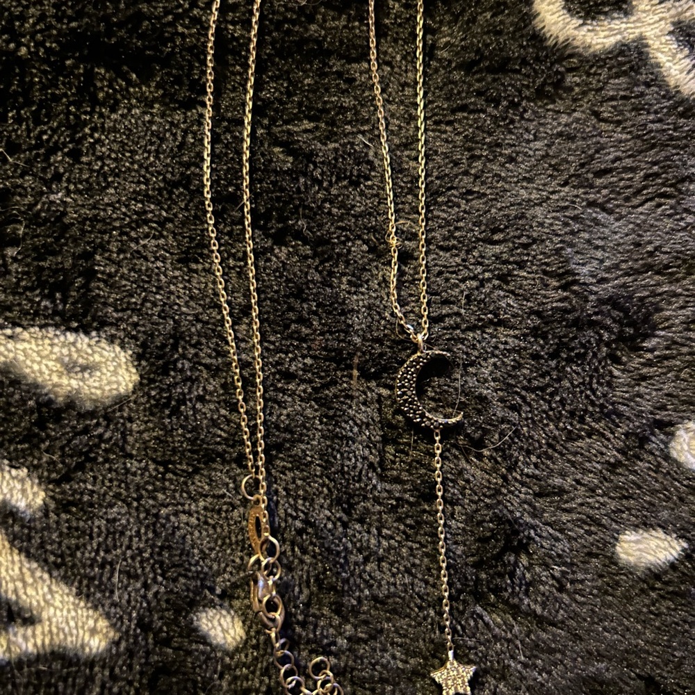 Rachel Zoe Silver Moon and Star Necklace